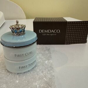 Demdaco Light Blue Crown Keepsake Box Set